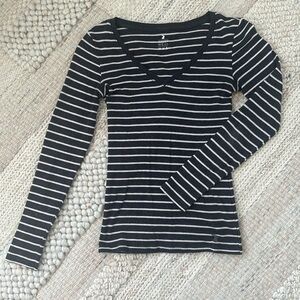 Tally Weijl Long-Sleeve Striped Shirt - Size XXS